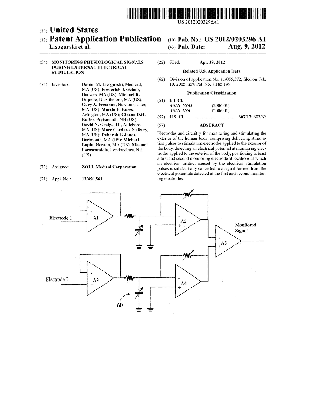 Monitoring Physiological Signals During External Electrical Stimulation - diagram, schematic, and image 01