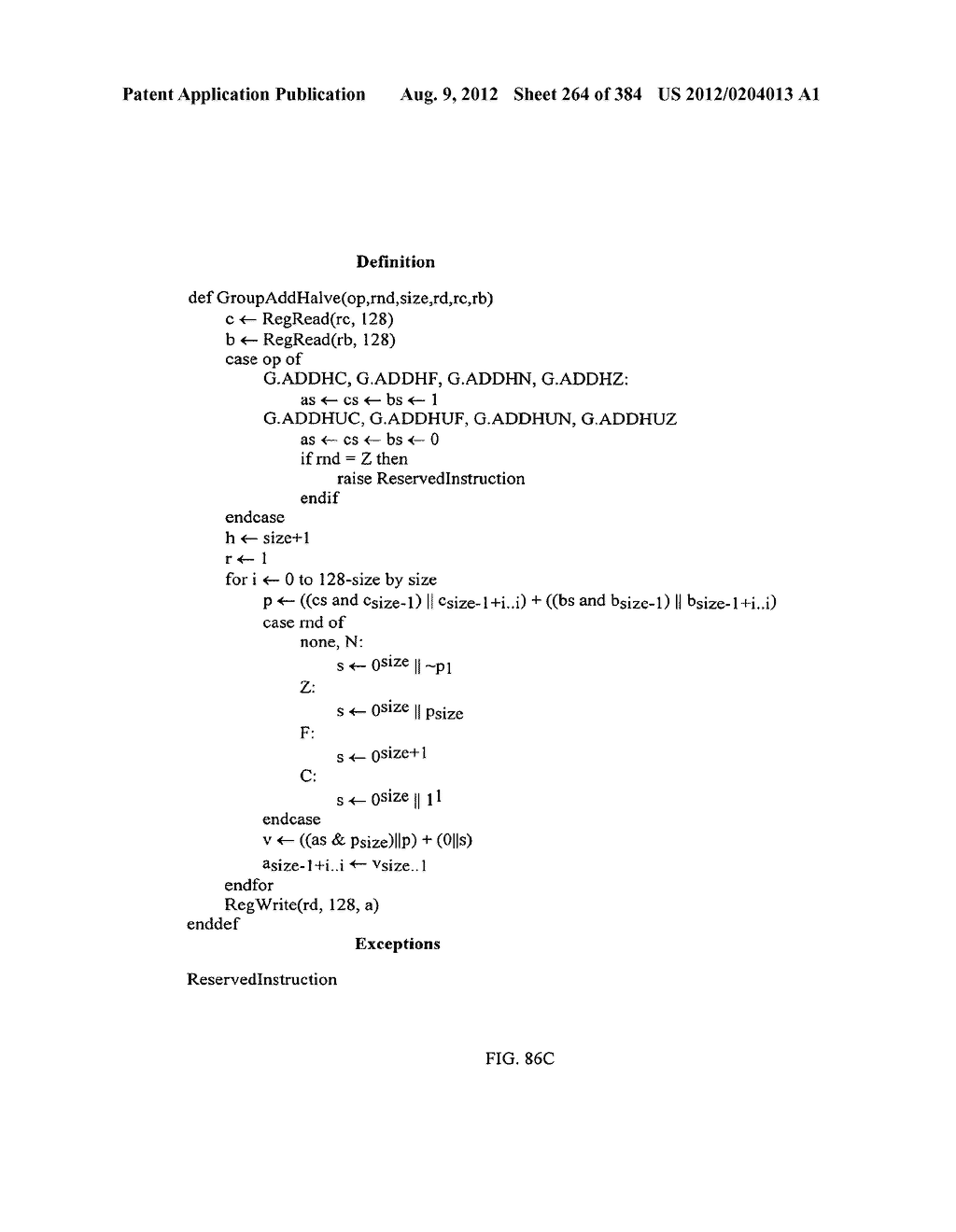 SYSTEM AND APPARATUS FOR GROUP FLOATING-POINT ARITHMETIC OPERATIONS - diagram, schematic, and image 265