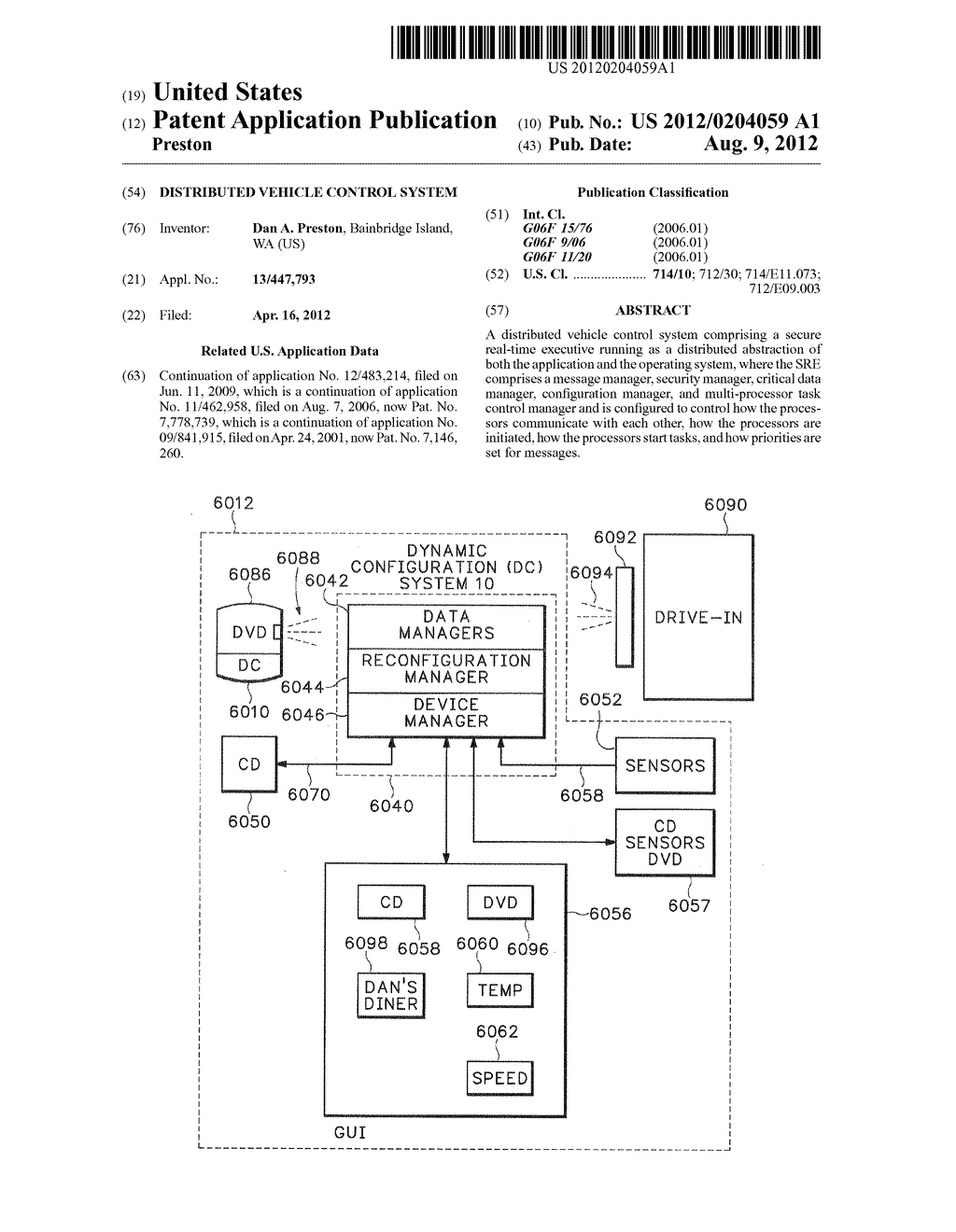 DISTRIBUTED VEHICLE CONTROL SYSTEM - diagram, schematic, and image 01