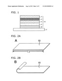 SPONTANEOUSLY ROLLING ADHESIVE SHEET AND METHOD OF MANUFACTURING CUT PIECE diagram and image