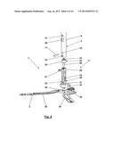 Rotary Fitting for a Corner Cupboard Comprising a Rotating Supporting     Column diagram and image