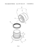 SAFETY BOTTLE CAP STRUCTURE WITH ANTI-BURGLARY TEARING FLANGE diagram and image