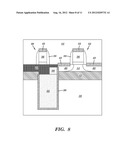 INTEGRATED CIRCUITS COMPRISING AN ACTIVE TRANSISTOR ELECTRICALLY CONNECTED     TO A TRENCH CAPACITOR BY AN OVERLYING CONTACT diagram and image