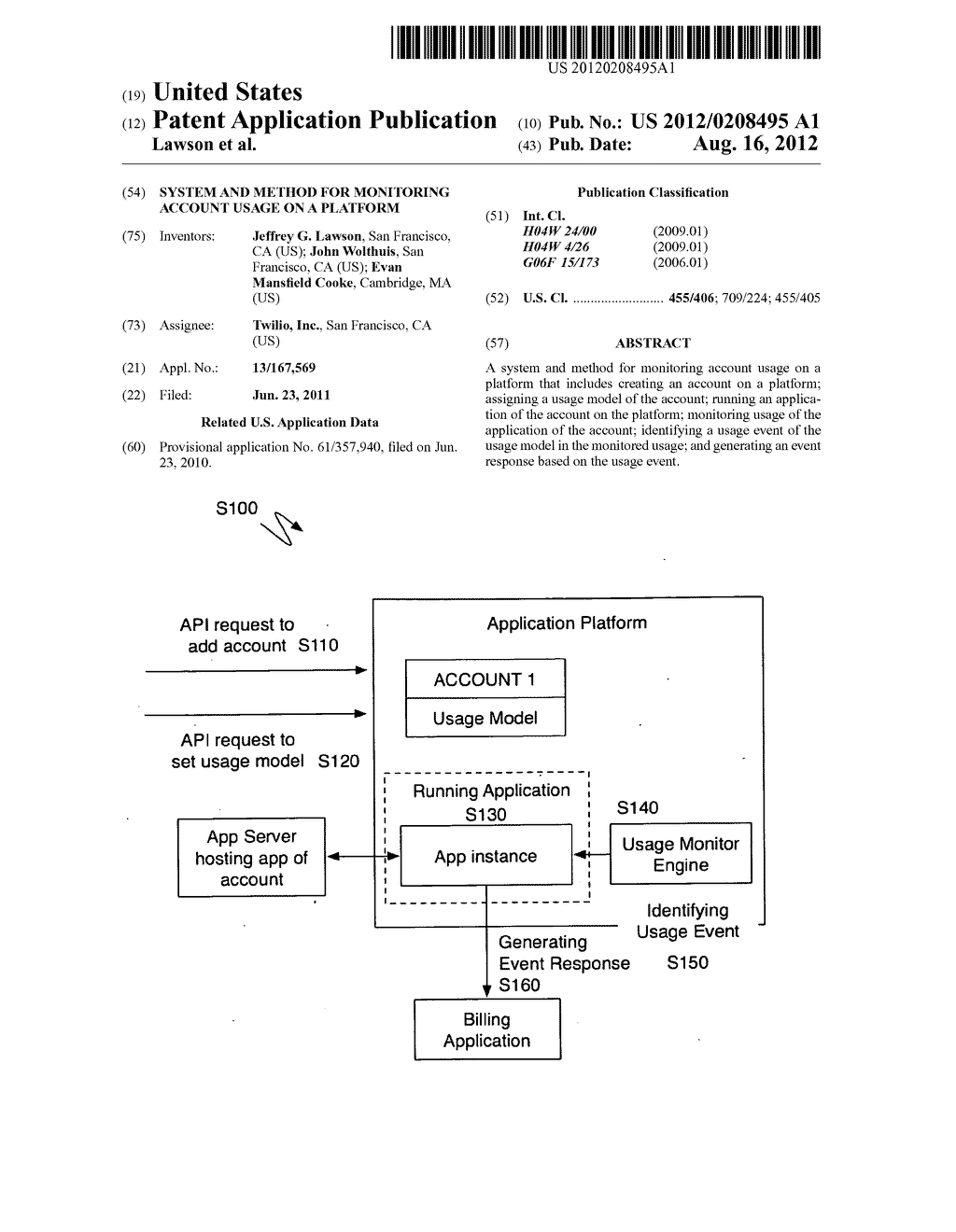 SYSTEM AND METHOD FOR MONITORING ACCOUNT USAGE ON A PLATFORM - diagram, schematic, and image 01