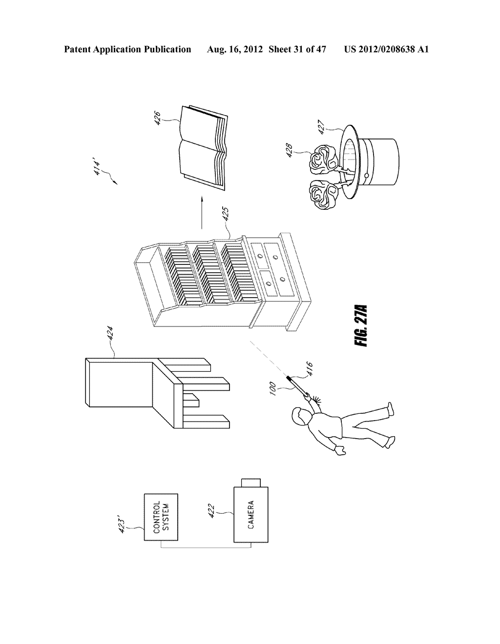 WIRELESS GAMING SYSTEM COMBINING BOTH PHYSICAL AND VIRTUAL PLAY ELEMENTS - diagram, schematic, and image 32