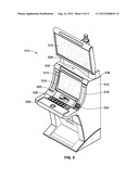 DISPLAY MOUNTING ASSEMBLIES AND GAMING TERMINALS WITH MOUNTING ASSEMBLIES     FOR DISPLAY DEVICES diagram and image