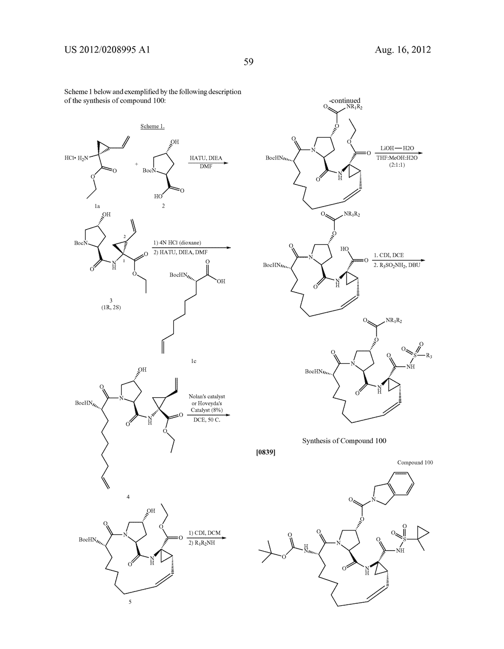 NOVEL MACROCYCLIC INHIBITORS OF HEPATITIS C VIRUS REPLICATION - diagram, schematic, and image 60