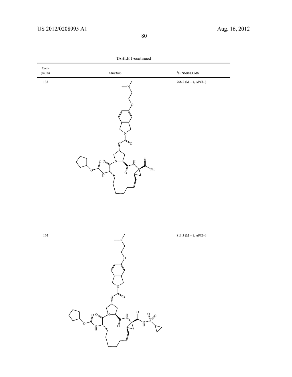 NOVEL MACROCYCLIC INHIBITORS OF HEPATITIS C VIRUS REPLICATION - diagram, schematic, and image 81