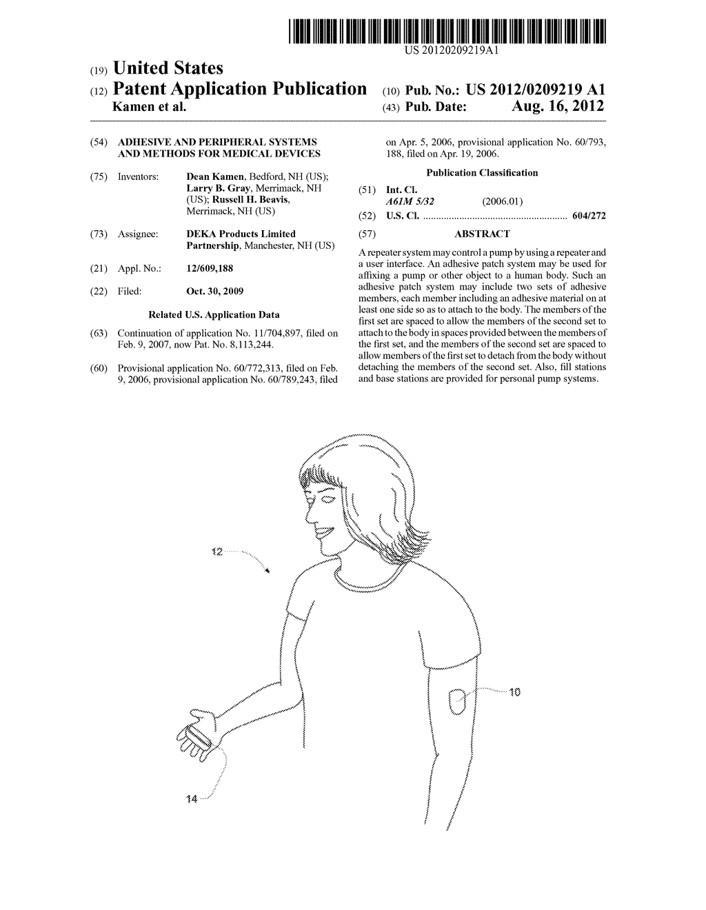 Adhesive and Peripheral Systems and Methods for Medical Devices - diagram, schematic, and image 01