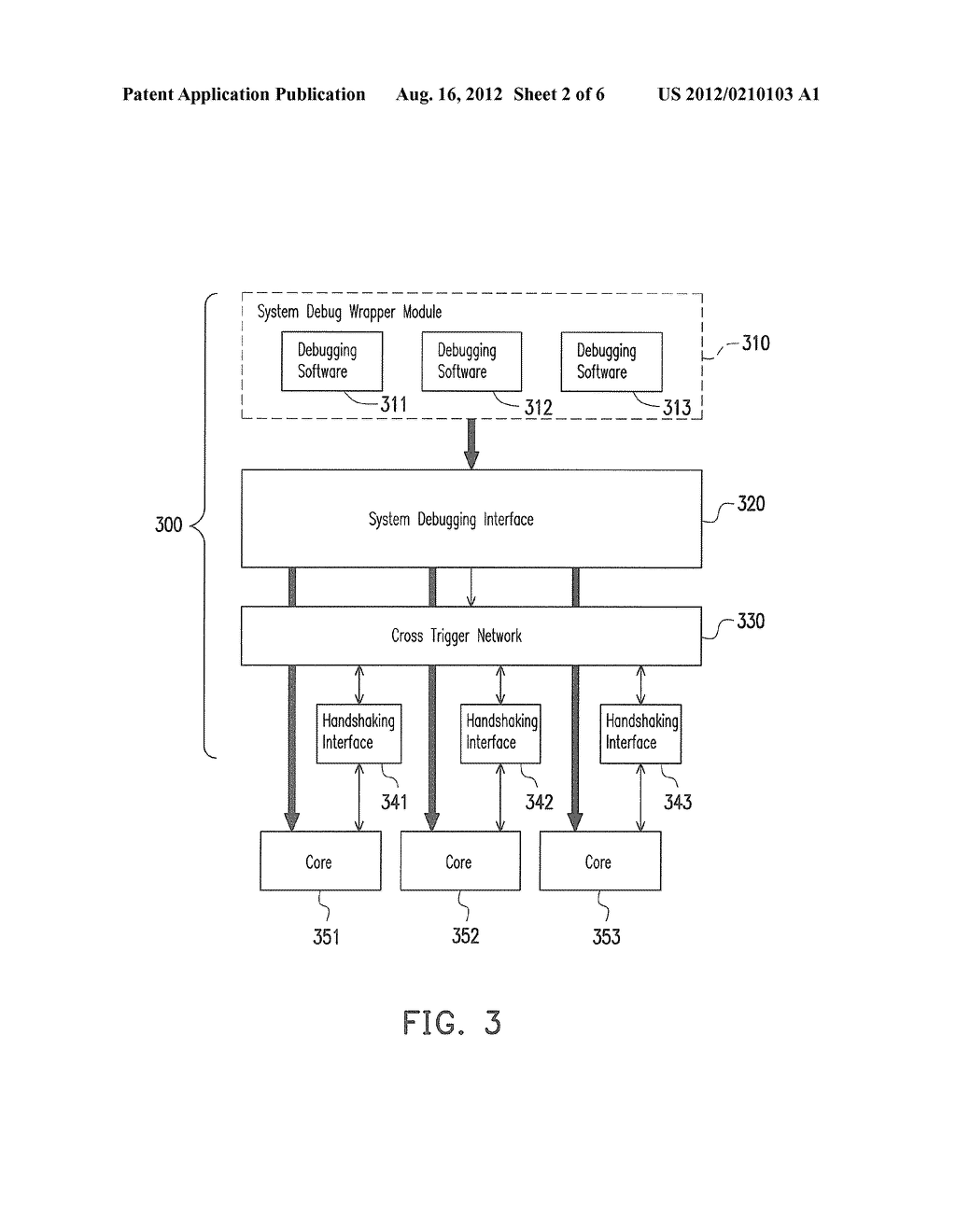 SYSTEM AND METHOD FOR MULTI-CORE SYNCHRONOUS DEBUGGING OF A MULTI-CORE     PLATFORM - diagram, schematic, and image 03