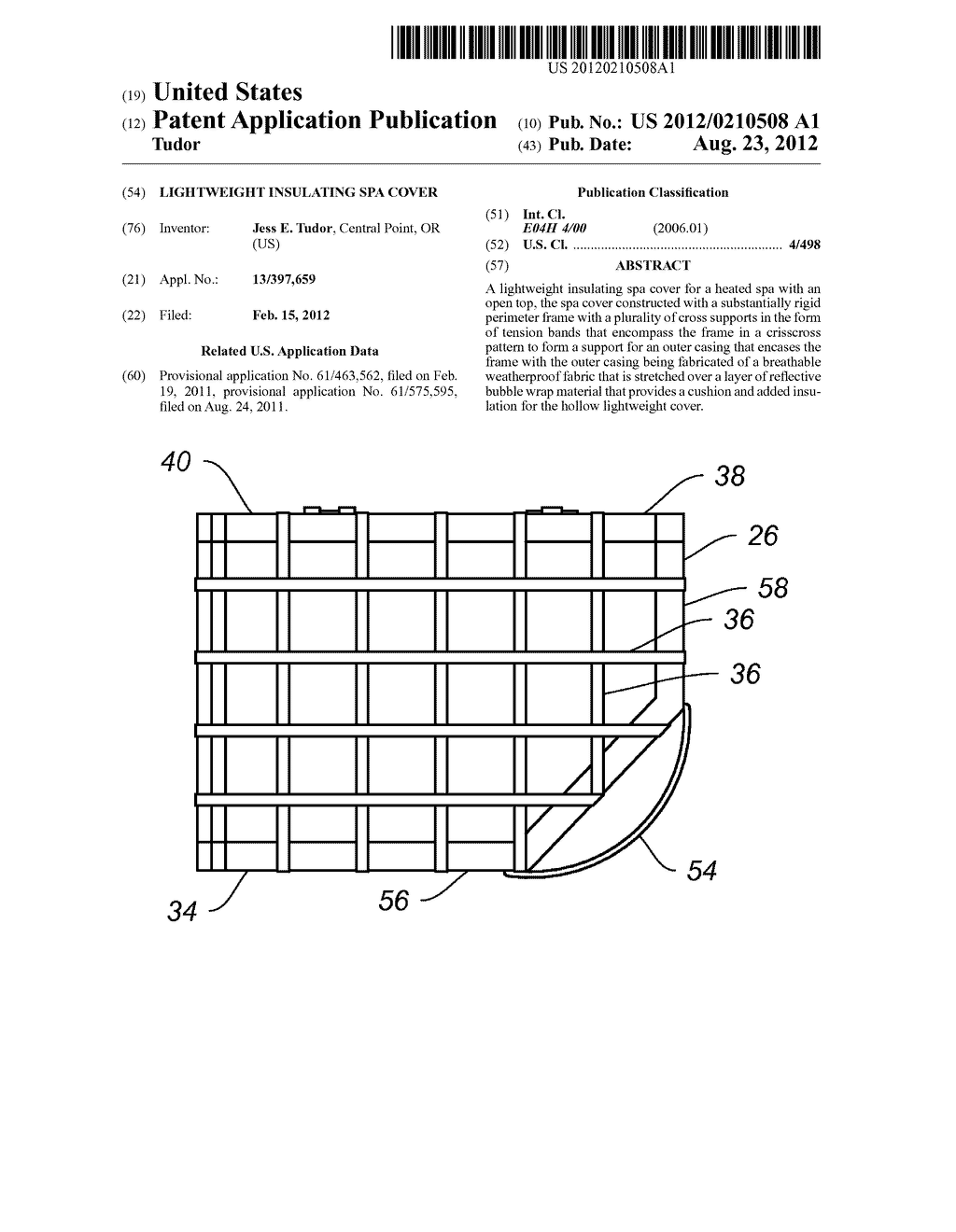 Lightweight Insulating Spa Cover - diagram, schematic, and image 01