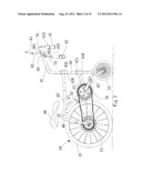 FOLDABLE BICYCLE WITH A LARGE WHEEL AND A SMALL WHEEL diagram and image