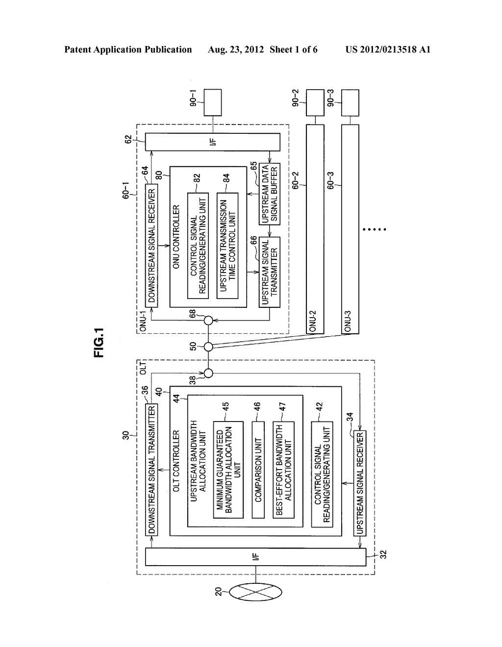 OPTICAL LINE TERMINAL, DYNAMIC BANDWIDTH ALLOCATION METHOD, AND OPTICAL     COMMUNICATION NETWORK - diagram, schematic, and image 02