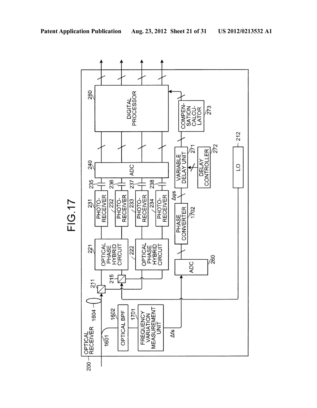 OPTICAL RECEIVER, SIGNAL PROCESSOR, AND OPTICAL RECEIVING METHOD - diagram, schematic, and image 22