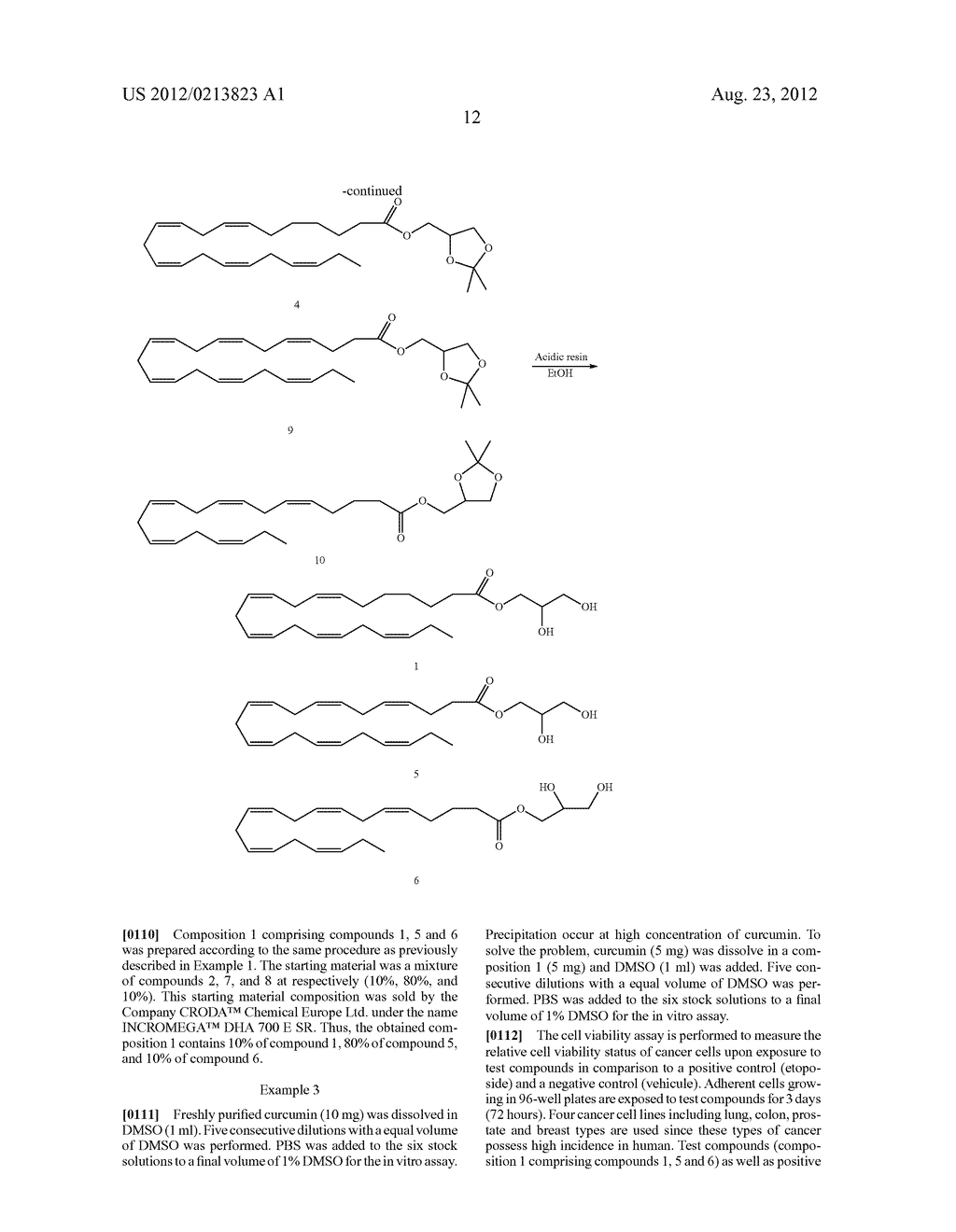COMPOSITIONS COMPRISING POLYUNSATURATED FATTY ACID MONOGLYCERIDES,     DERIVATIVES THEREOF AND USES THEREOF - diagram, schematic, and image 22