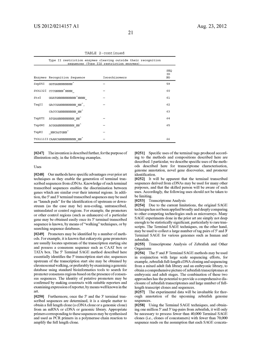 METHOD TO GENERATE OR DETERMINE NUCLEIC ACID TAGS CORRESPONDING TO THE     TERMINAL ENDS OF DNA MOLECULES USING SEQUENCES ANALYSIS OF GENE     EXPRESSION (TERMINAL SAGE) - diagram, schematic, and image 29