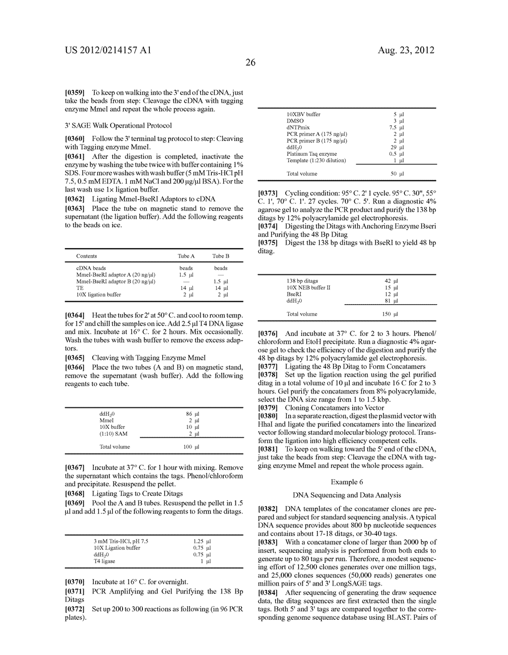 METHOD TO GENERATE OR DETERMINE NUCLEIC ACID TAGS CORRESPONDING TO THE     TERMINAL ENDS OF DNA MOLECULES USING SEQUENCES ANALYSIS OF GENE     EXPRESSION (TERMINAL SAGE) - diagram, schematic, and image 34