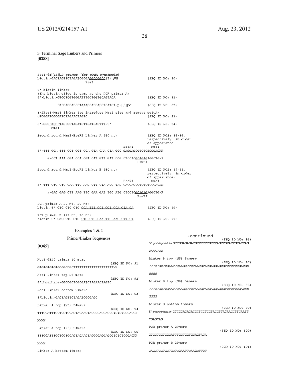 METHOD TO GENERATE OR DETERMINE NUCLEIC ACID TAGS CORRESPONDING TO THE     TERMINAL ENDS OF DNA MOLECULES USING SEQUENCES ANALYSIS OF GENE     EXPRESSION (TERMINAL SAGE) - diagram, schematic, and image 36