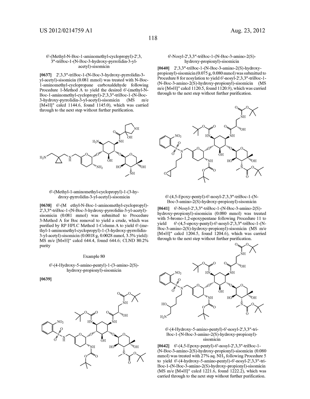 TREATMENT OF KLEBSIELLA PNEUMONIAE INFECTIONS WITH ANTIBACTERIAL     AMINOGLYCOSIDE COMPOUNDS - diagram, schematic, and image 121