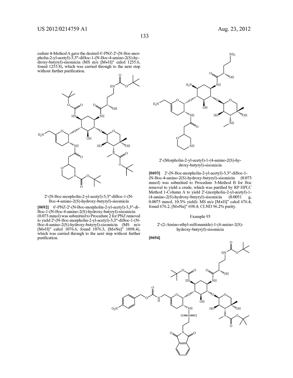 TREATMENT OF KLEBSIELLA PNEUMONIAE INFECTIONS WITH ANTIBACTERIAL     AMINOGLYCOSIDE COMPOUNDS - diagram, schematic, and image 136