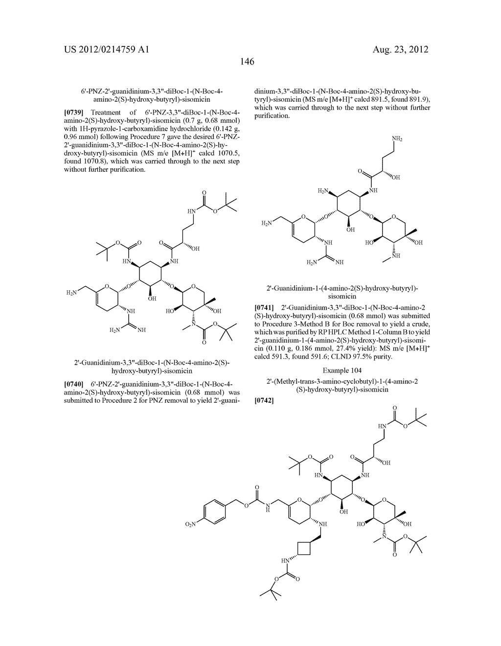 TREATMENT OF KLEBSIELLA PNEUMONIAE INFECTIONS WITH ANTIBACTERIAL     AMINOGLYCOSIDE COMPOUNDS - diagram, schematic, and image 149