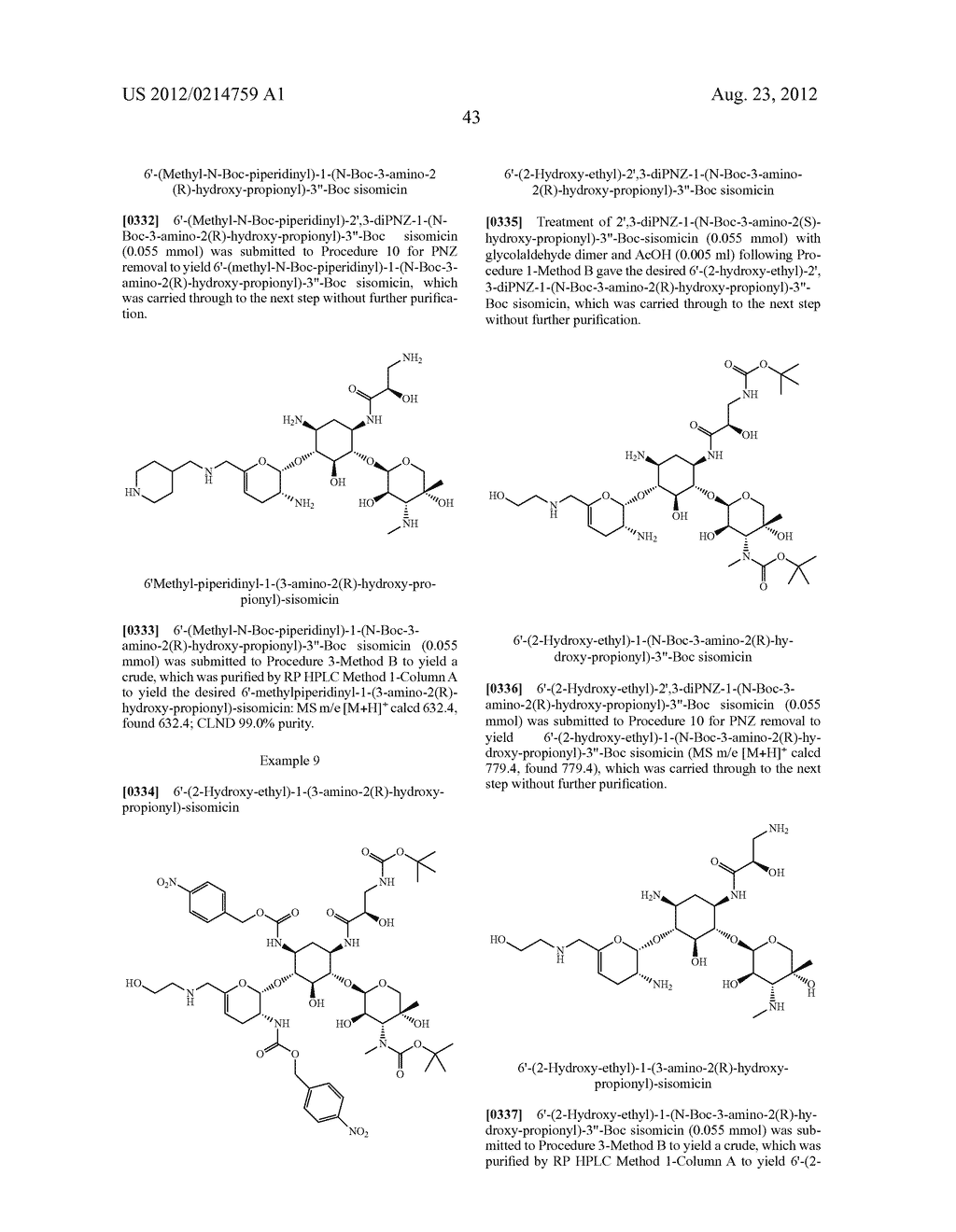 TREATMENT OF KLEBSIELLA PNEUMONIAE INFECTIONS WITH ANTIBACTERIAL     AMINOGLYCOSIDE COMPOUNDS - diagram, schematic, and image 48