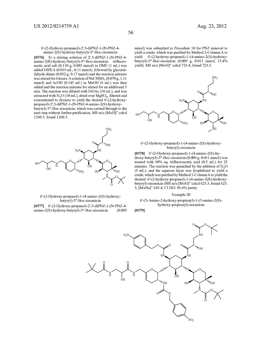 TREATMENT OF KLEBSIELLA PNEUMONIAE INFECTIONS WITH ANTIBACTERIAL     AMINOGLYCOSIDE COMPOUNDS - diagram, schematic, and image 59