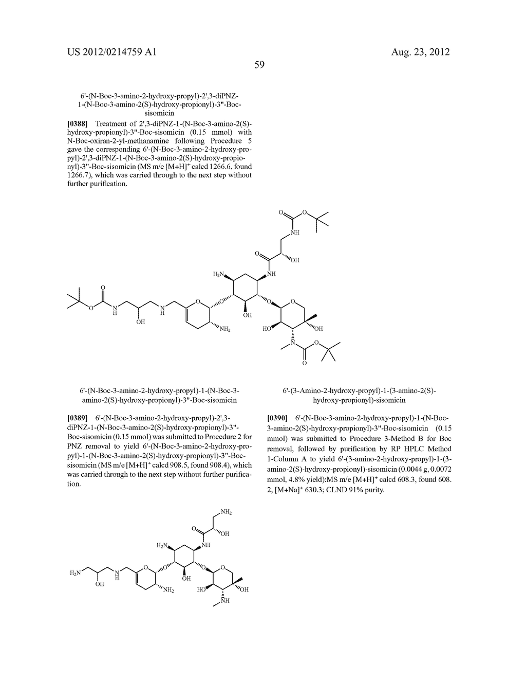 TREATMENT OF KLEBSIELLA PNEUMONIAE INFECTIONS WITH ANTIBACTERIAL     AMINOGLYCOSIDE COMPOUNDS - diagram, schematic, and image 62