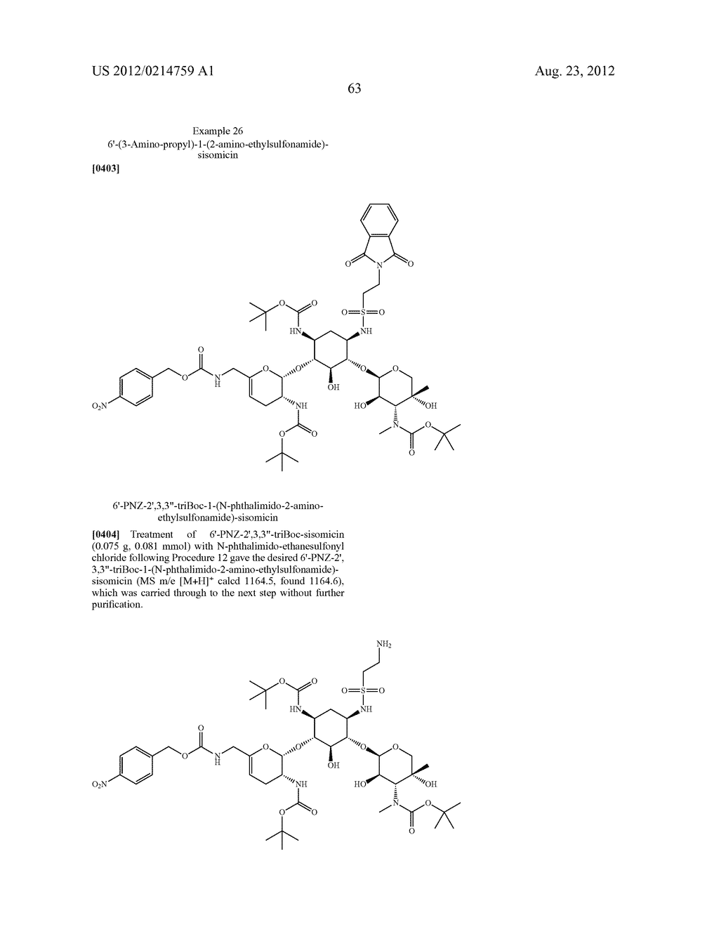 TREATMENT OF KLEBSIELLA PNEUMONIAE INFECTIONS WITH ANTIBACTERIAL     AMINOGLYCOSIDE COMPOUNDS - diagram, schematic, and image 66