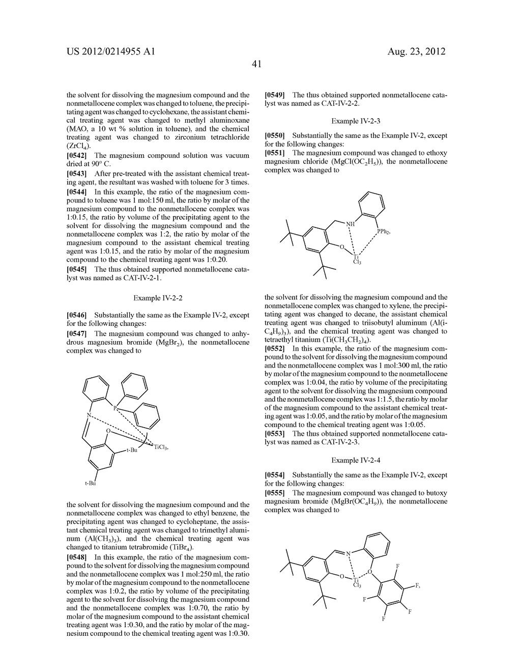 SUPPORTED NONMETALLOCENE CATALYST, PREPARATION AND USE THEREOF - diagram, schematic, and image 42