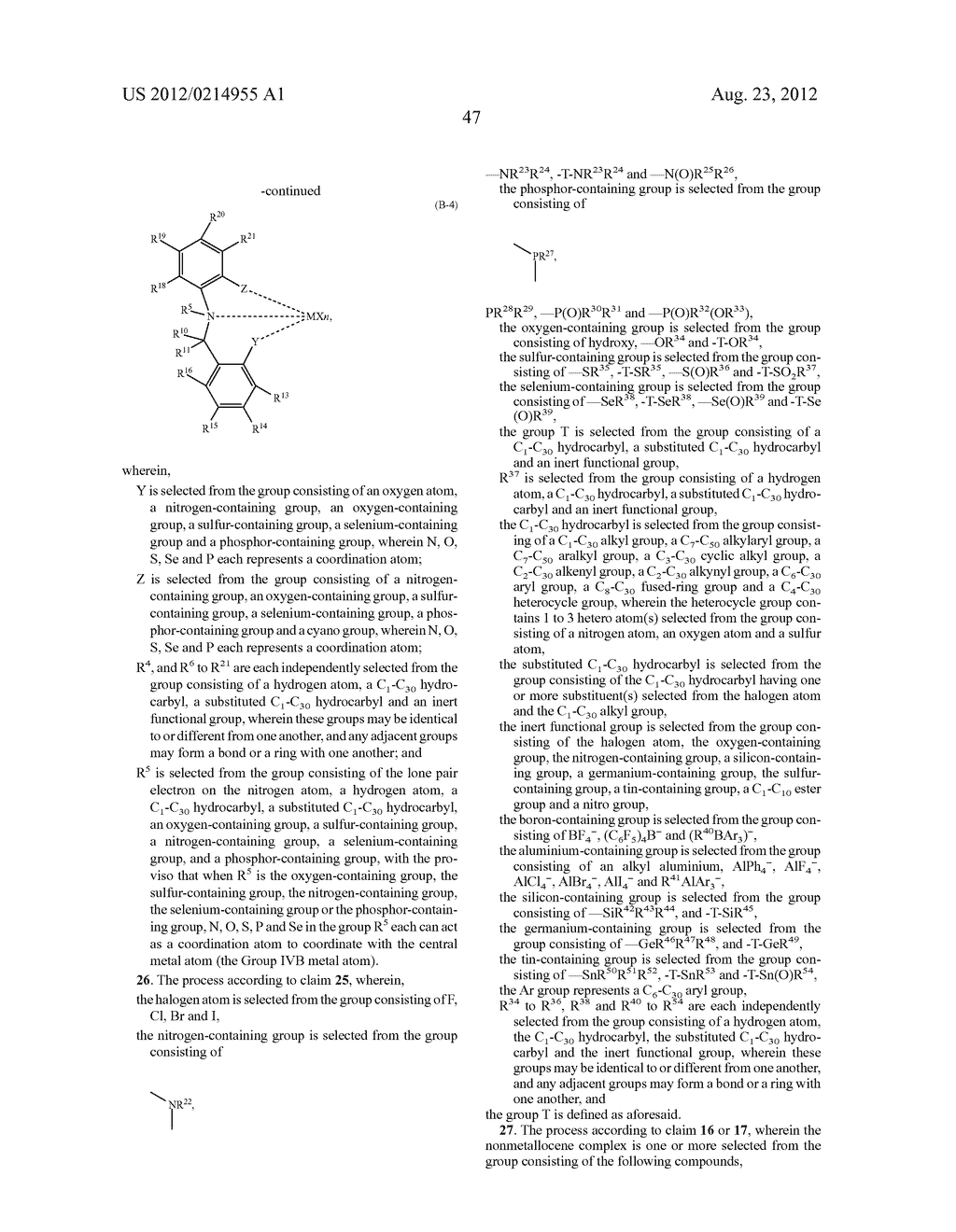 SUPPORTED NONMETALLOCENE CATALYST, PREPARATION AND USE THEREOF - diagram, schematic, and image 48