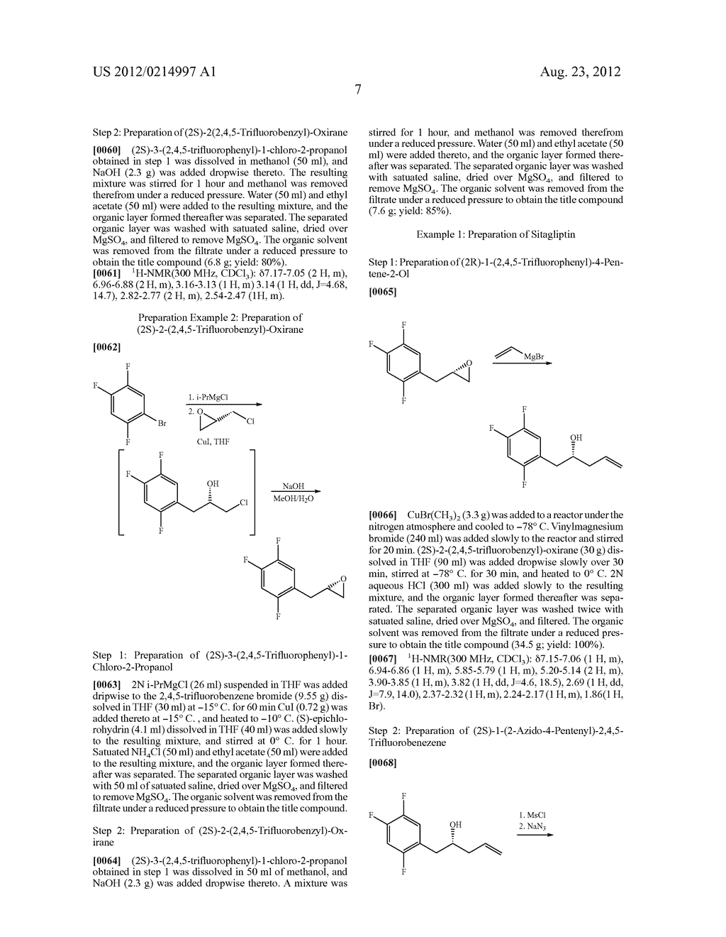 METHOD OF PREPARING SITAGLIPTIN AND INTERMEDIATES USED THEREIN - diagram, schematic, and image 08