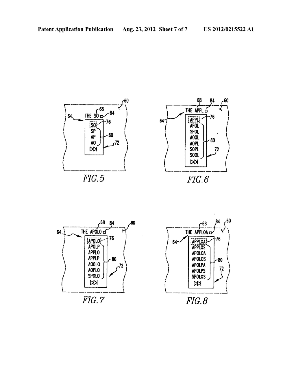 HANDHELD ELECTRONIC DEVICE PROVIDING A LEARNING FUNCTION TO FACILITATE     CORRECTION OF ERRONEOUS TEXT ENTRY, AND ASSOCIATED METHOD - diagram, schematic, and image 08