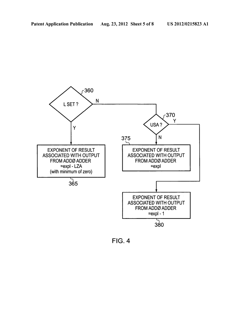 Apparatus and method for performing floating point addition - diagram, schematic, and image 06