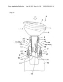 SYNTHETIC RESIN BOTTLE, AND A COMBINATION OF REGULARLY USED CONTAINER AND     REFILL CONTAINER diagram and image