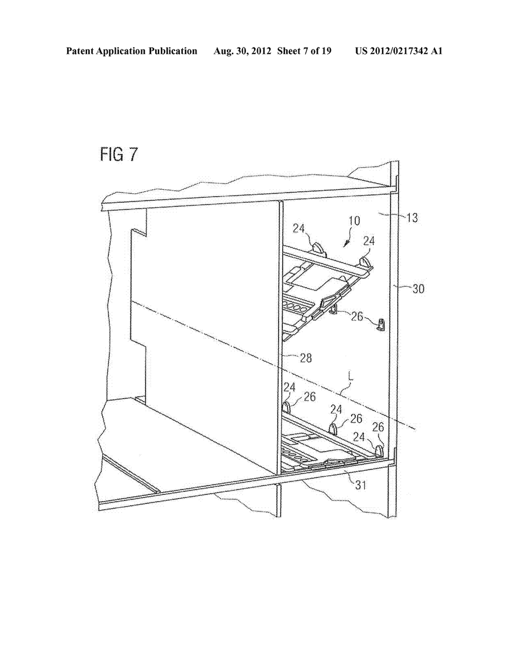 FASTENING ARRANGEMENT FOR FASTENING A STORAGE CONTAINER IN A COMPARTMENT     OF AN AIRCRAFT GALLEY, STORAGE CONTAINER AND AIRCRAFT GALLEY - diagram, schematic, and image 08