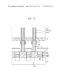 INTEGRATED CIRCUIT DEVICES INCLUDING AIR SPACERS SEPARATING CONDUCTIVE     STRUCTURES AND CONTACT PLUGS AND METHODS OF FABRICATING THE SAME diagram and image