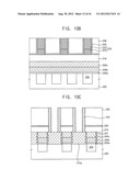 INTEGRATED CIRCUIT DEVICES INCLUDING AIR SPACERS SEPARATING CONDUCTIVE     STRUCTURES AND CONTACT PLUGS AND METHODS OF FABRICATING THE SAME diagram and image