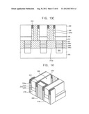 INTEGRATED CIRCUIT DEVICES INCLUDING AIR SPACERS SEPARATING CONDUCTIVE     STRUCTURES AND CONTACT PLUGS AND METHODS OF FABRICATING THE SAME diagram and image