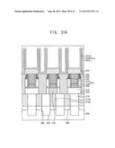 INTEGRATED CIRCUIT DEVICES INCLUDING AIR SPACERS SEPARATING CONDUCTIVE     STRUCTURES AND CONTACT PLUGS AND METHODS OF FABRICATING THE SAME diagram and image