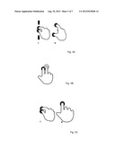 SYSTEM AND METHOD FOR GENERATING A REPRESENTATIVE COMPUTERIZED DISPLAY OF     A USER S INTERACTIONS WITH A TOUCHSCREEN BASED HAND HELD DEVICE ON A     GAZED-AT SCREEN diagram and image