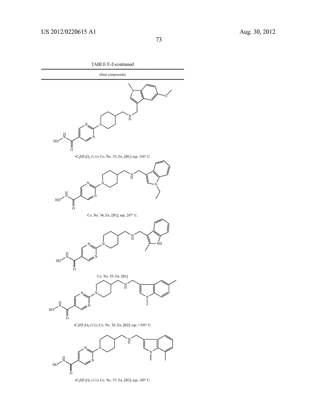 SUBSTITUTED INDOLYL ALKYL AMINO DERIVATIVES AS NOVEL INHIBITORS OF HISTONE     DEACETYLASE - diagram, schematic, and image 74