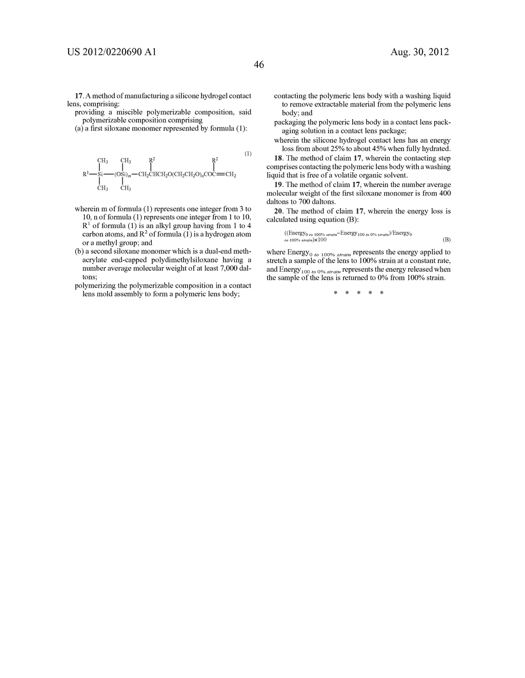 Silicone Hydrogel Contact Lenses Having Acceptable Levels Of Energy Loss - diagram, schematic, and image 47