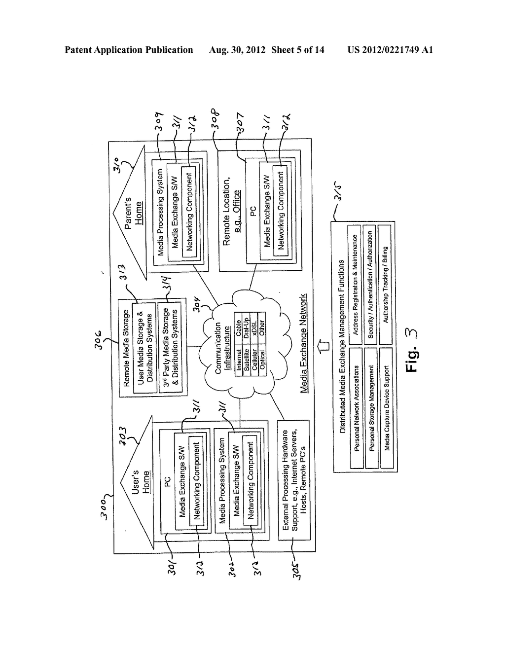 Automatic access and control of media peripherals on a media exchange     network - diagram, schematic, and image 06