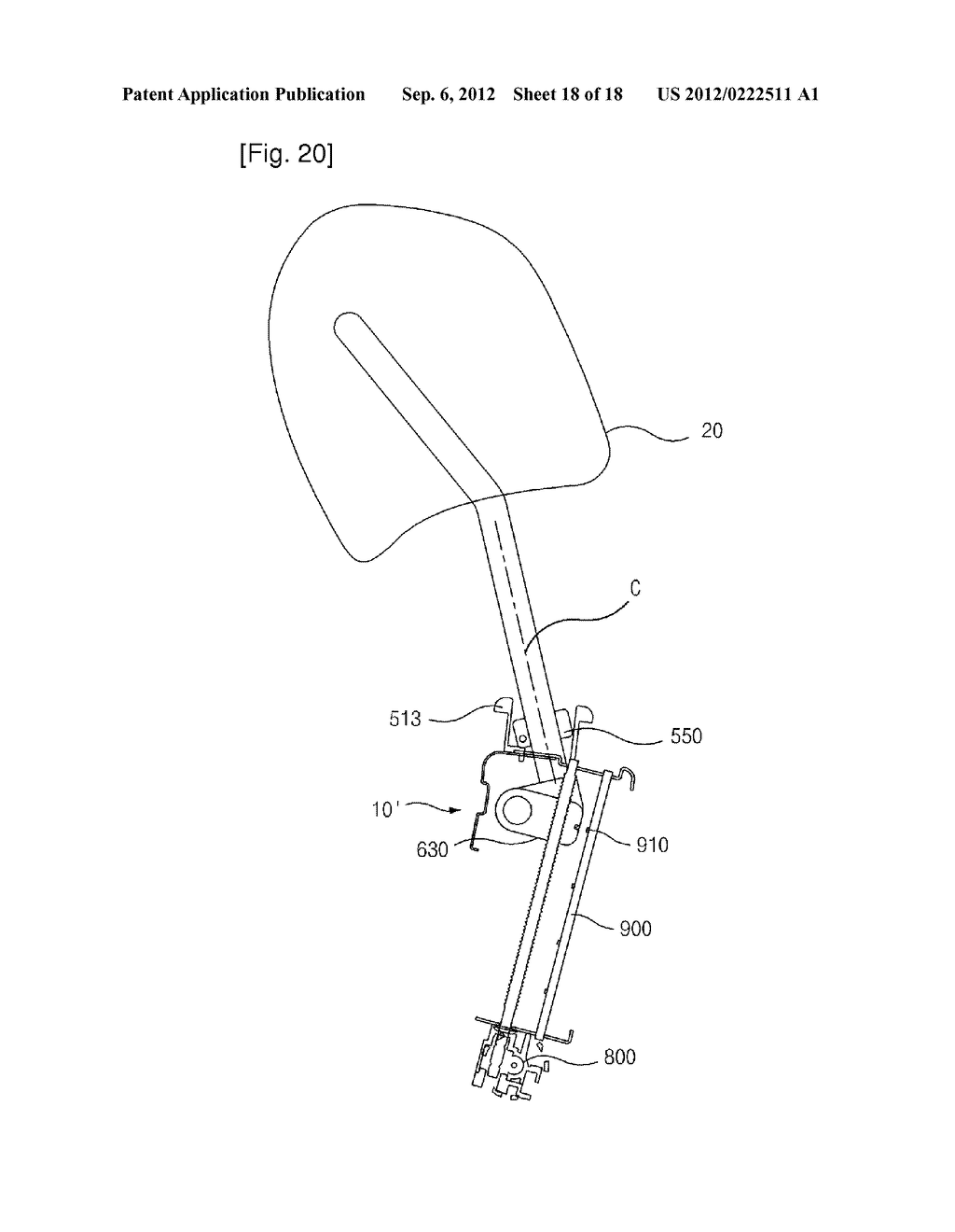 HEADREST MOVING DEVICE - diagram, schematic, and image 19
