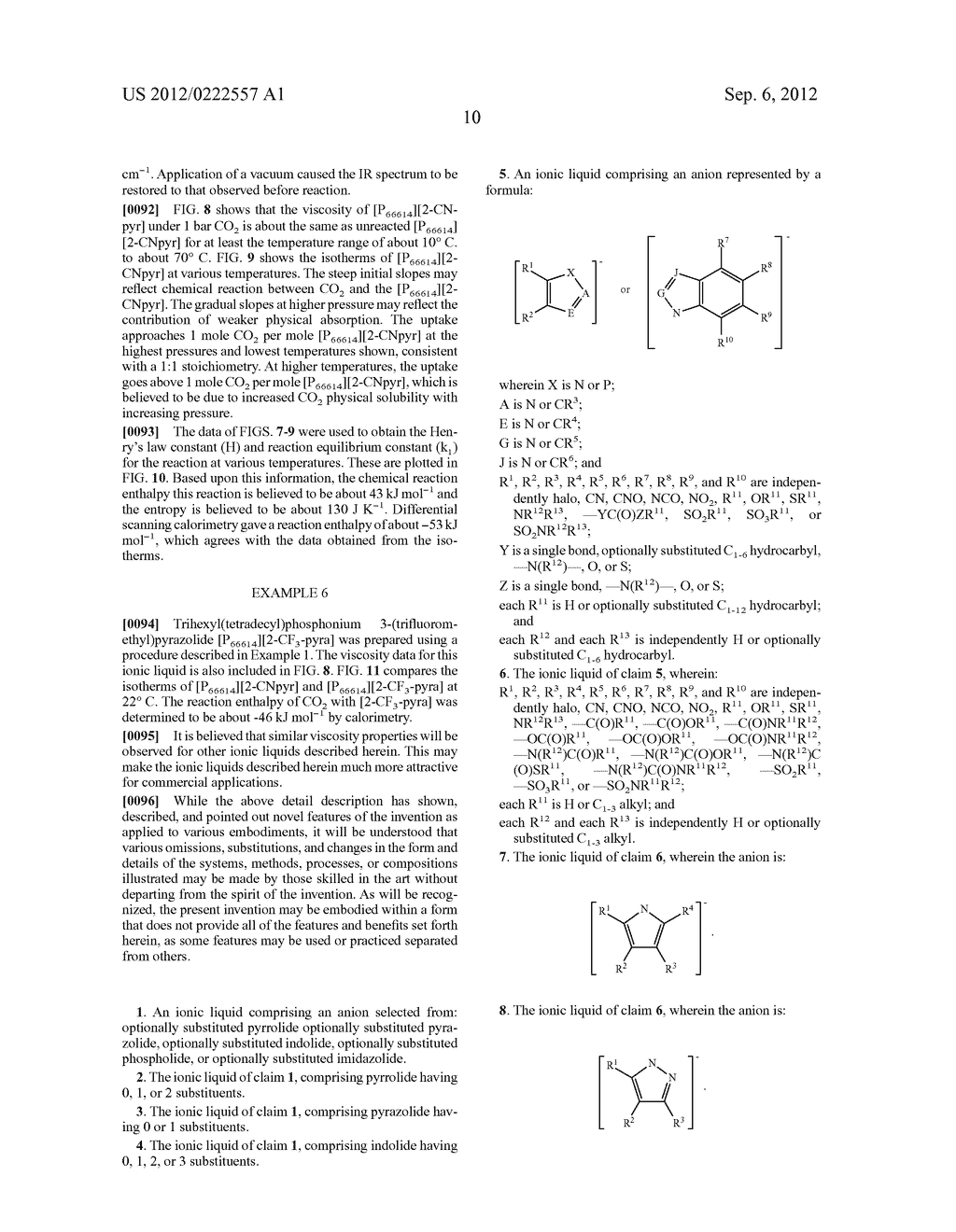 IONIC LIQUIDS COMPRISING HETERAROMATIC ANIONS - diagram, schematic, and image 22
