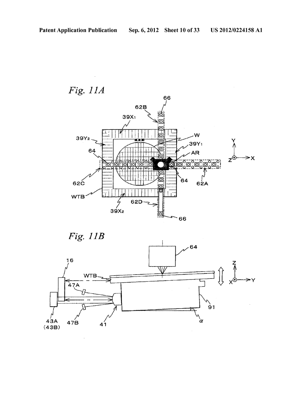 MOVABLE BODY DRIVE METHOD AND SYSTEM, PATTERN FORMATION METHOD AND     APPARATUS, EXPOSURE METHOD AND APPARATUS FOR DRIVING MOVABLE BODY BASED     ON MEASUREMENT VALUE OF ENCODER AND INFORMATION ON FLATNESS OF SCALE, AND     DEVICE MANUFACTURING METHOD - diagram, schematic, and image 11