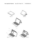 Foldable carrying case for a tablet computer diagram and image