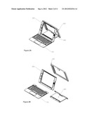 Foldable carrying case for a tablet computer diagram and image