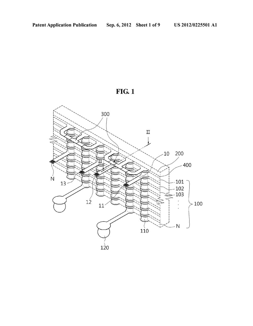 THREE DIMENSIONAL SEMICONDUCTOR DEVICE, METHOD OF MANUFACTURING THE SAME     AND ELECTRICAL CUTOFF METHOD FOR USING FUSE PATTERN OF THE SAME - diagram, schematic, and image 02